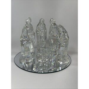 Vintage House Of Lloyd Christmas Around The World Crystal Glass Nativity Set